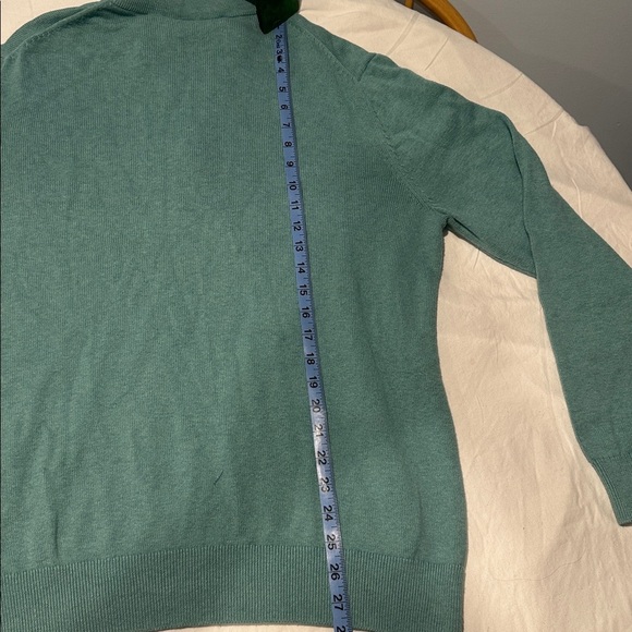 Vineyard Vines Men’s Med Cotton Cashmere 1/4 Zip Sweater Green Pullover Preppy - Picture 6 of 6